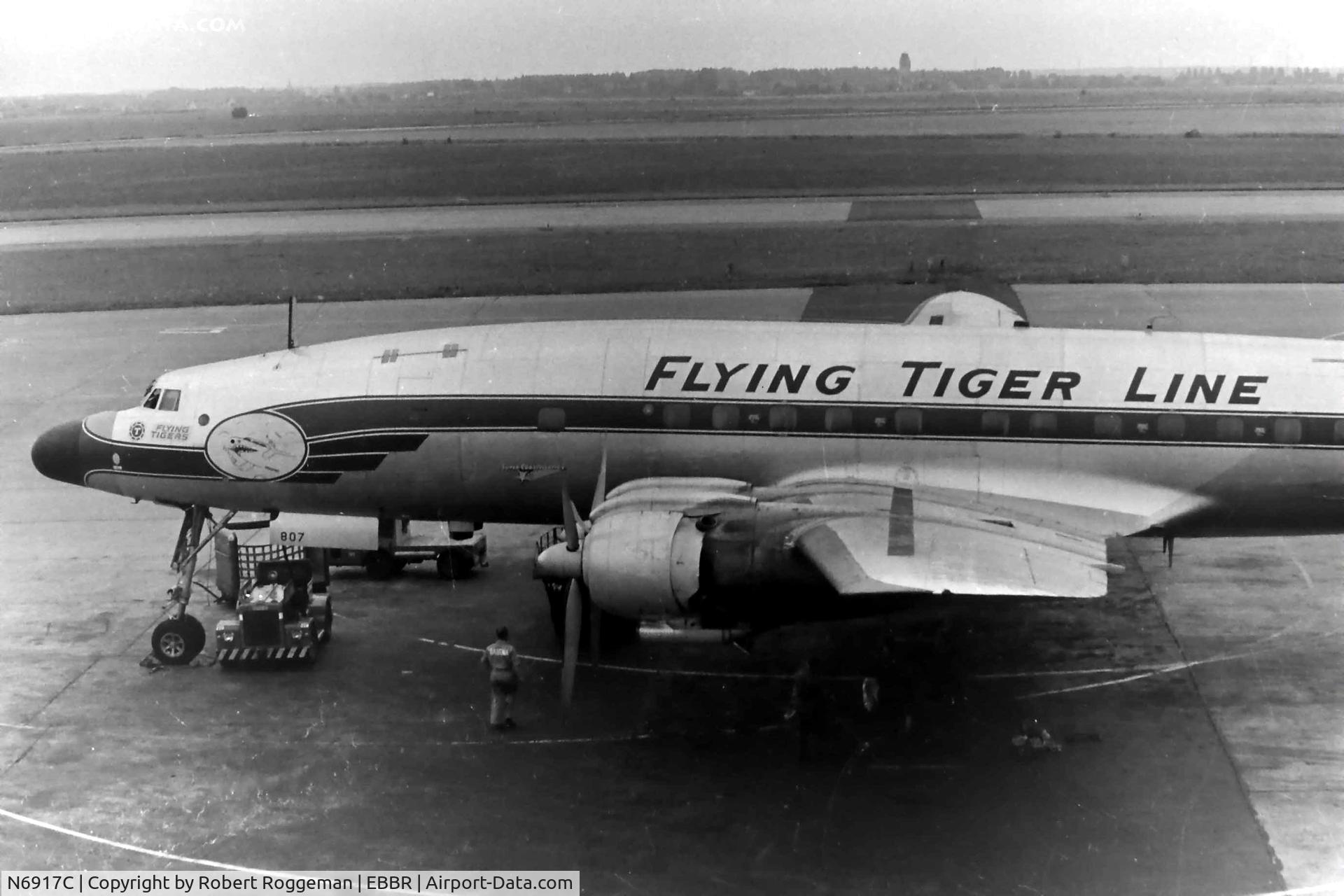 N6917C, 1957 Lockheed L-1049H Super Constellation C/N 4815, FLYING TIGER LINE.1964.