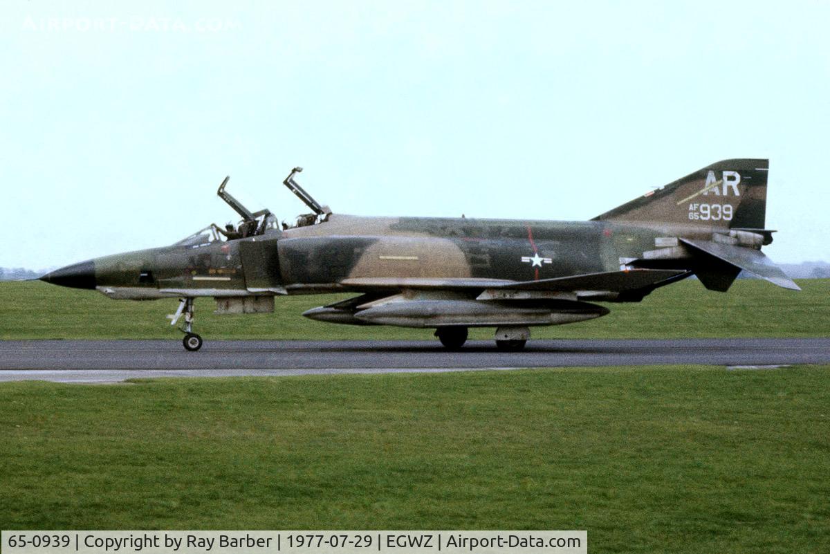 65-0939, 1965 McDonnell RF-4C Phantom II C/N 1745, McDonnell-Douglas RF-4C Phantom II [1745] (United States Air Force) RAF Alconbury~ G 29/07/1977. From a slide.