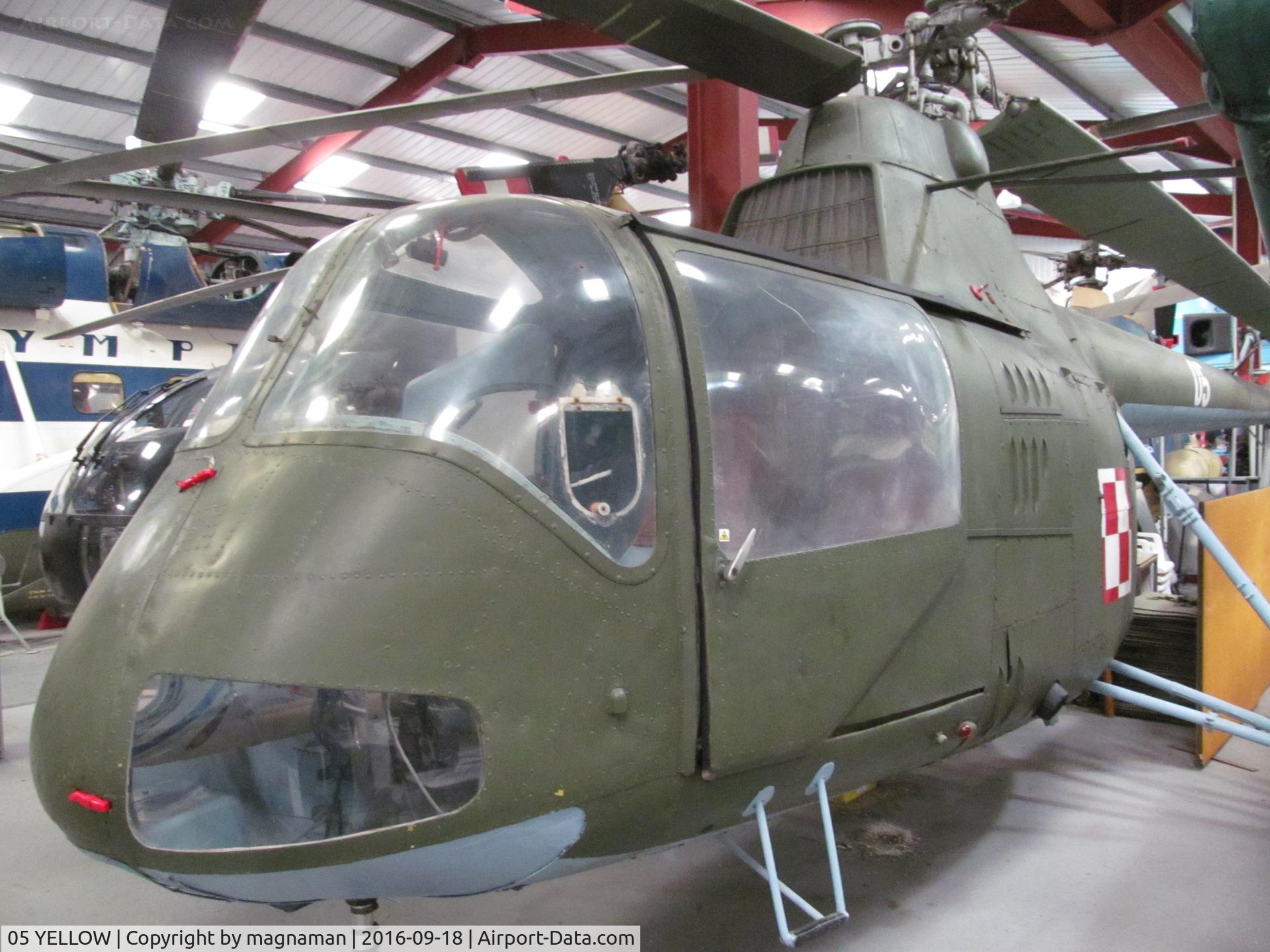 05 YELLOW, PZL-Swidnik Mi-2... C/N Not found 05, PZL Swidnik at The Helicopter Museum, Weston-super-Mare, UK.