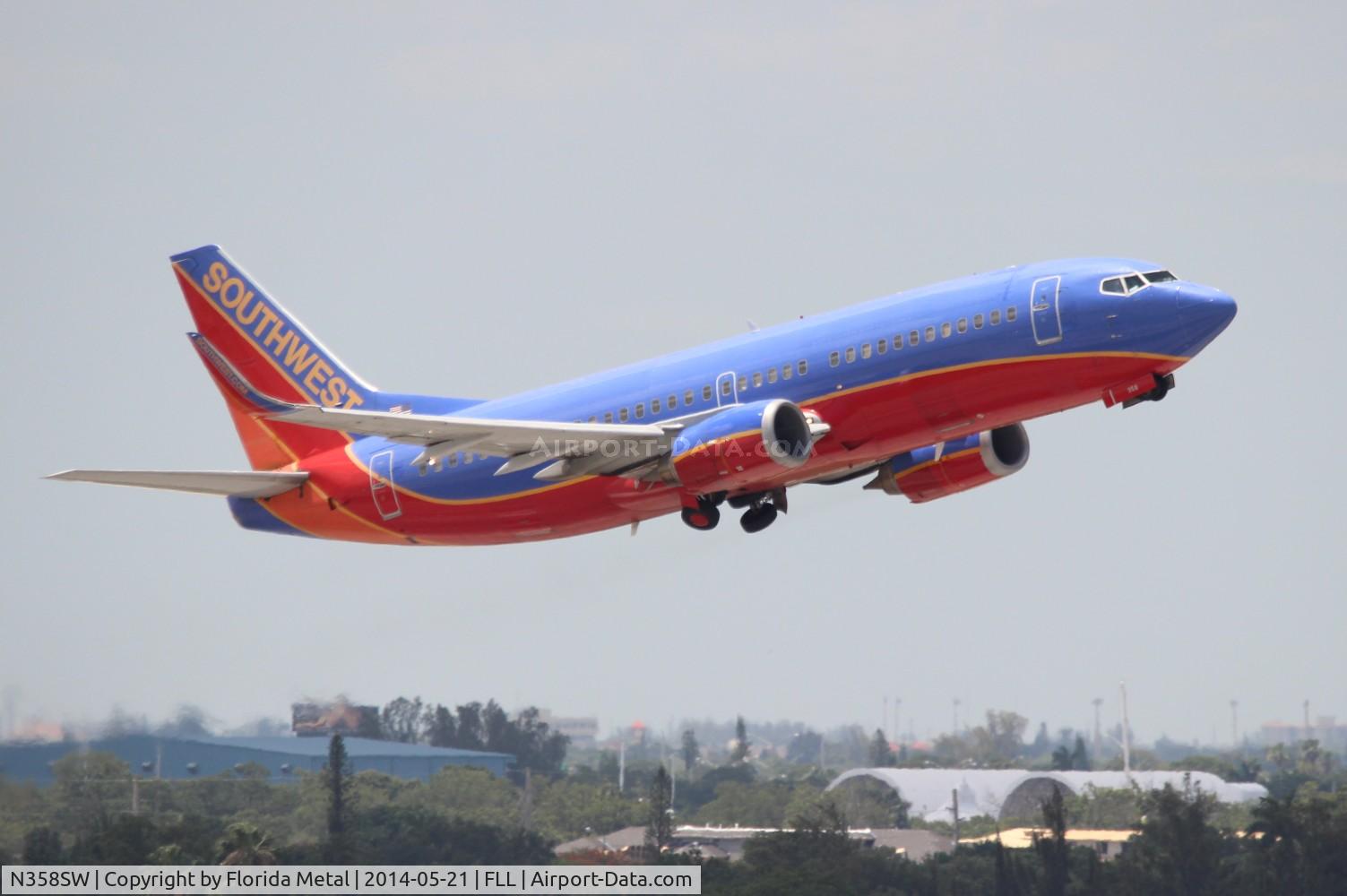 N358SW, 1992 Boeing 737-3H4 C/N 26595, Southwest