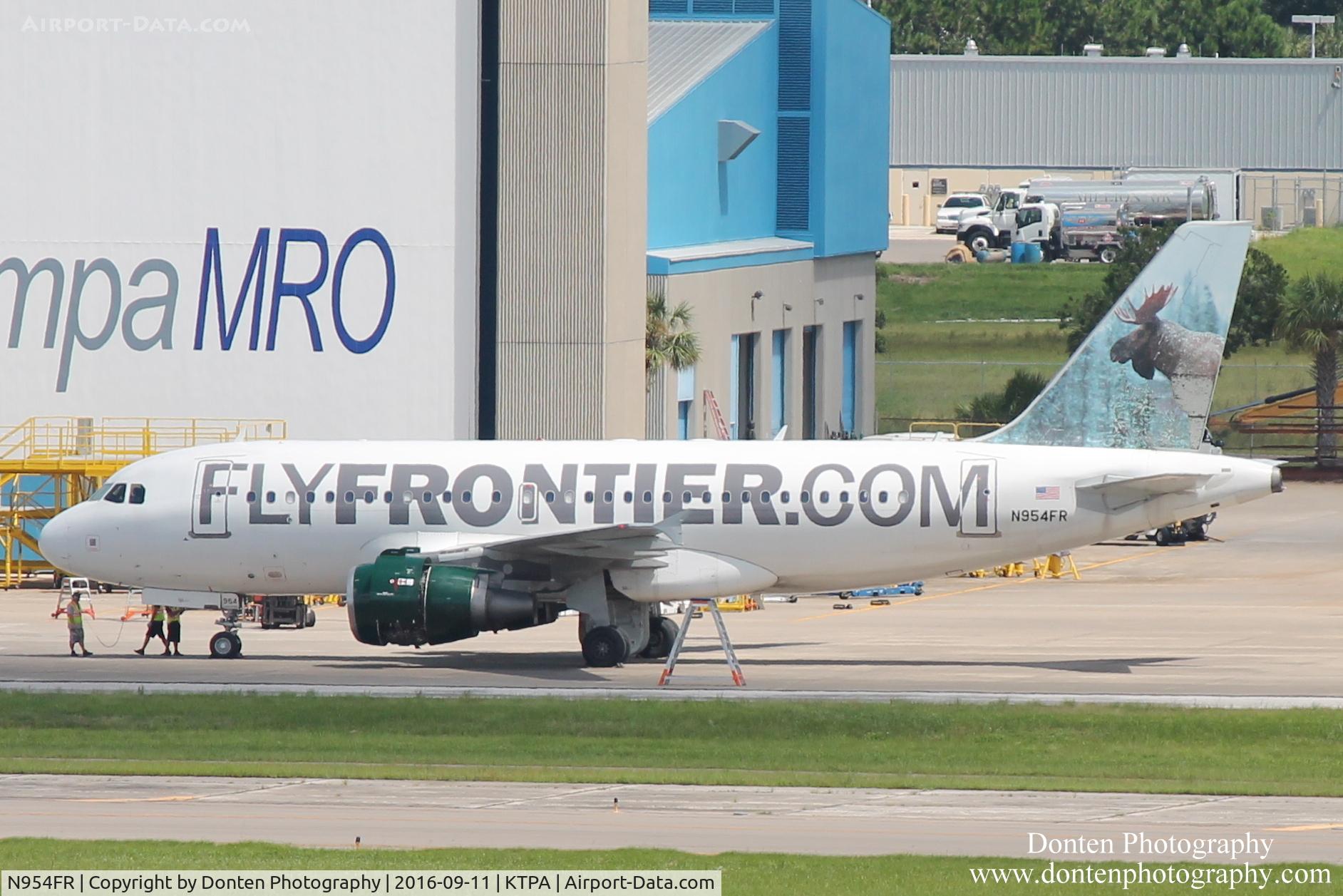 N954FR, 2002 Airbus A319-112 C/N 1786, Frontier Airbus A319 (N954FR) 