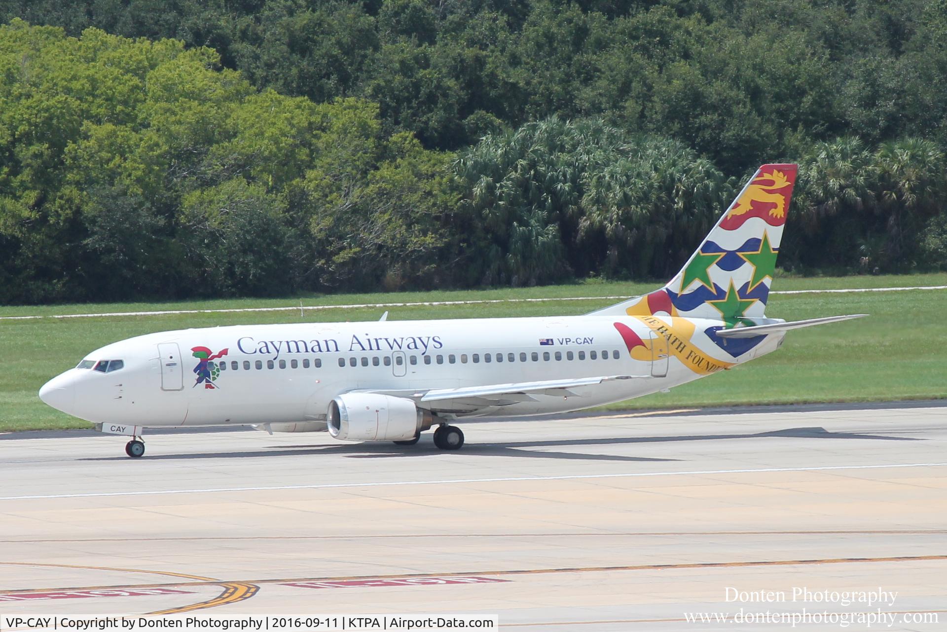 VP-CAY, 1993 Boeing 737-3Q8 C/N 26286, Cayman Flight 301 (VP-CAY) departs Tampa International Airport enroute to Owen Roberts International Airport