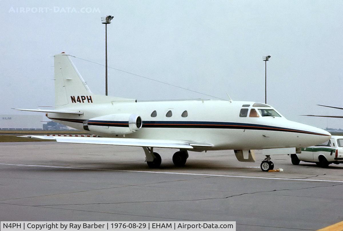 N4PH, 1973 Rockwell International NA-265-40 Sabreliner 40 C/N 282-116, Rockwell Sabreliner 40A [282-116] Amsterdam-Schiphol~PH 29/08/1976. From a slide.