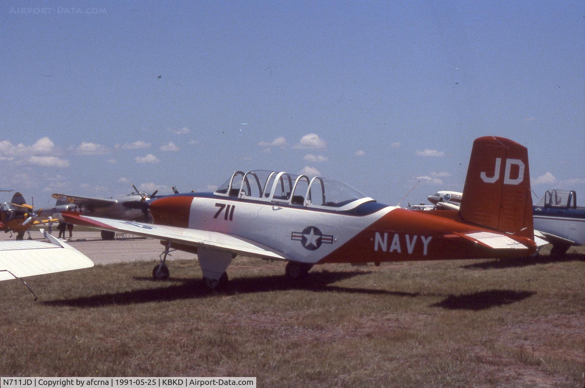 N711JD, 1956 Beech T-34A Mentor C/N CG-142, At the Breckenridge (Texas) Warbird Airshow in 1991.