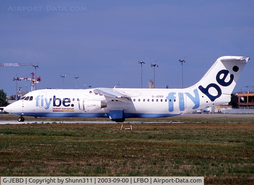 G-JEBD, 1991 British Aerospace BAe.146-300 C/N E3191, Lining up rwy 33R for departure...