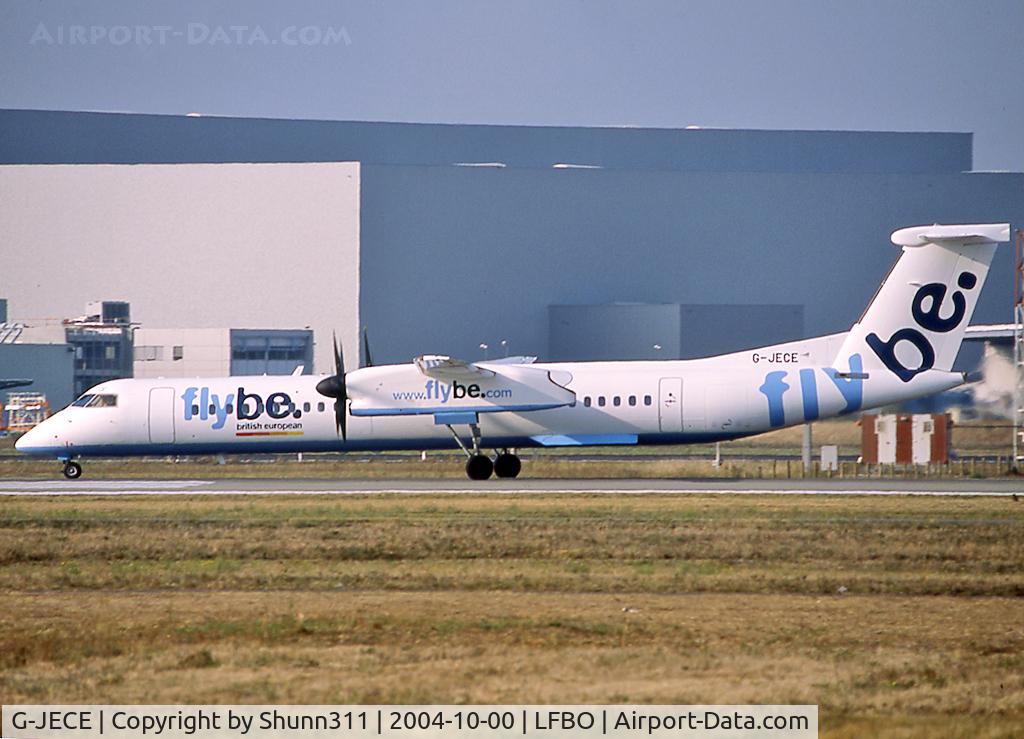 G-JECE, 2004 De Havilland Canada DHC-8-402Q Dash 8 C/N 4094, Ready for departure rwy 15L... FlyBe c/s with additional British European titles