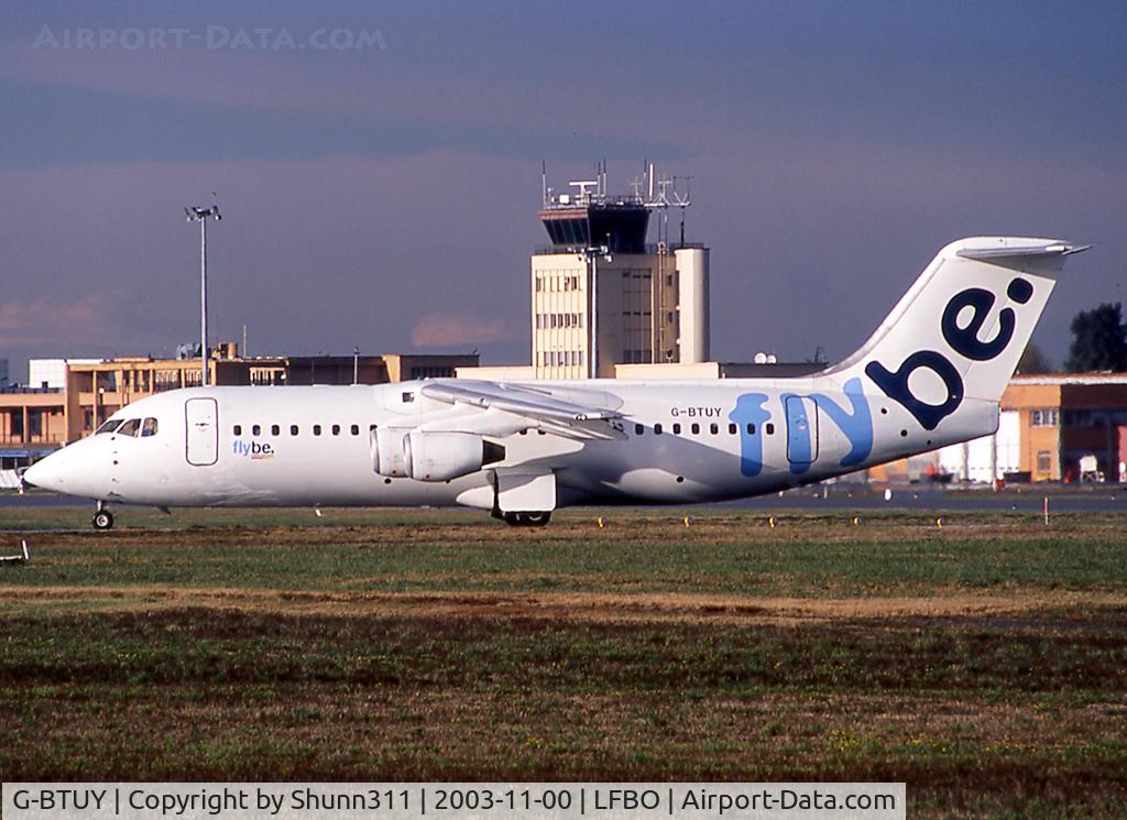 G-BTUY, 1991 British Aerospace BAe.146-300 C/N E3202, Lining up rwy 33R for departure... later re-registered G-JEBF
