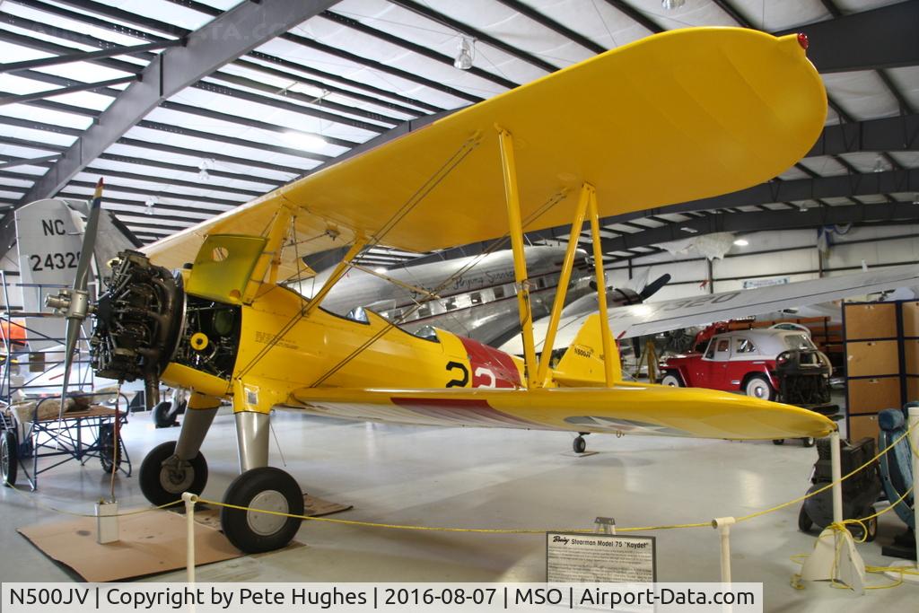 N500JV, 1941 Boeing A75N1(PT17) C/N 75-440, N500JV Stearman at the Museum of Mountain Flying, Missoula, Montana