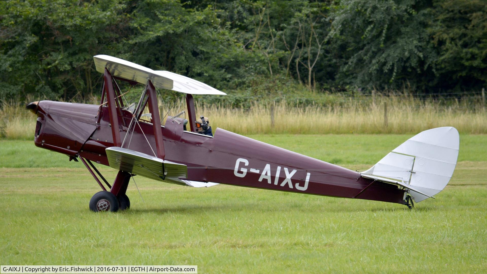G-AIXJ, 1942 De Havilland DH-82A Tiger Moth II C/N 85434, 1. G-AIXJ at 'A Gathering of Moths,' Old Warden Aerodrome, Beds, July 2016.