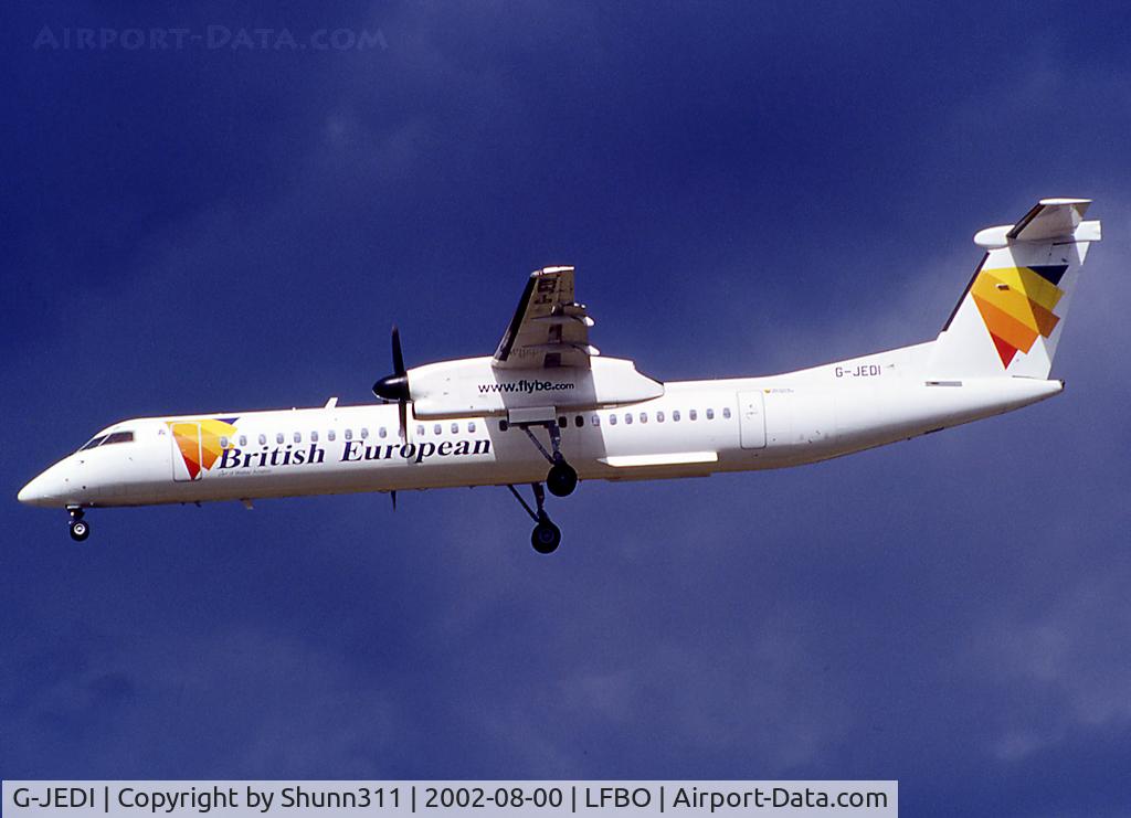 G-JEDI, 2001 De Havilland Canada DHC-8-402Q Dash 8 C/N 4052, Landing rwy 33L