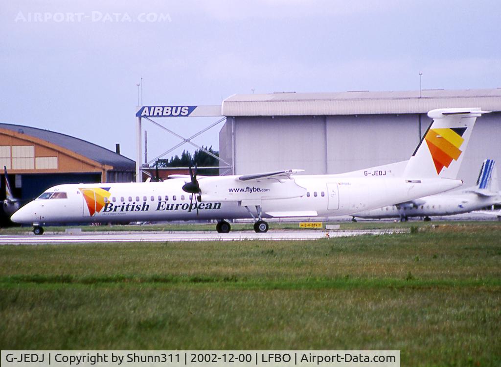 G-JEDJ, 2002 De Havilland Canada DHC-8-402Q Dash 8 C/N 4058, Lining up rwy 33R for departure...