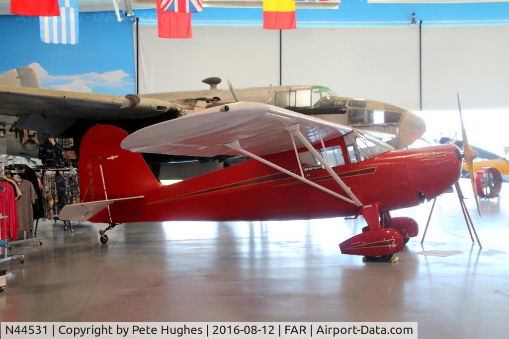 N44531, 1942 Rearwin 190F C/N 1581, N44531 Rearwin 190F c/n 1581 at the Fargo Air Museum, Fargo Noth Dakota