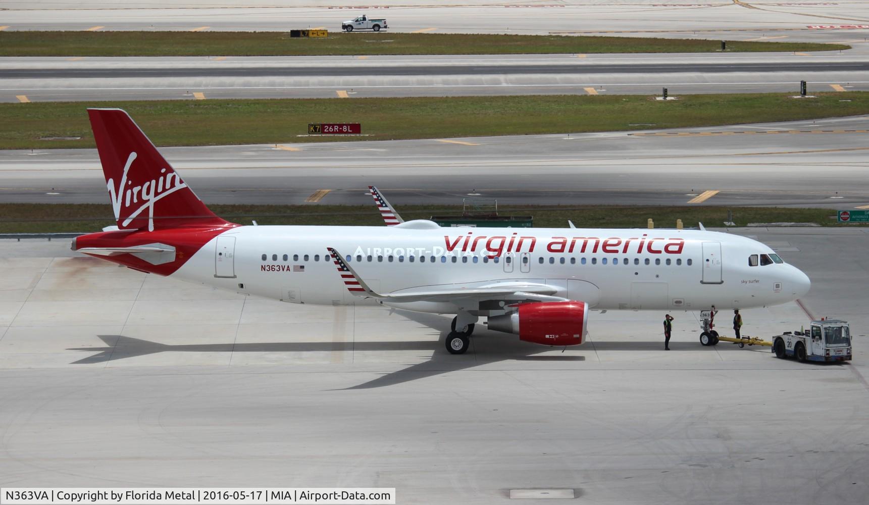 N363VA, 2016 Airbus A320-214 C/N 7063, Virgin America