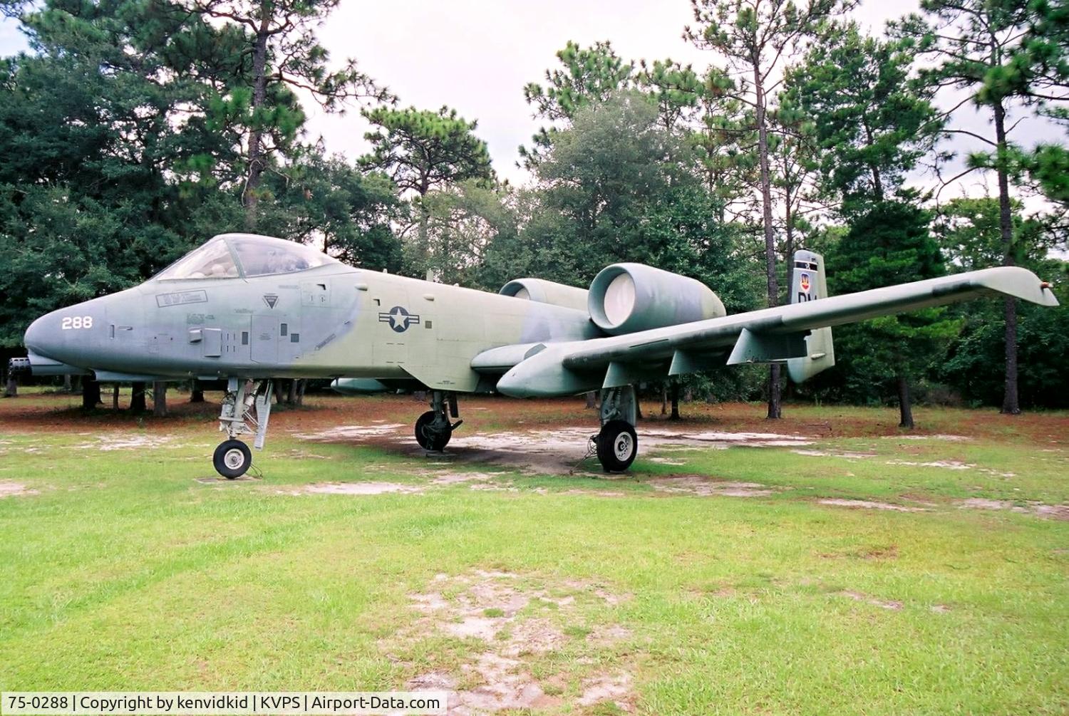 75-0288, 1975 Fairchild Republic A-10A Thunderbolt II C/N A10-0037, At the Eglin Memorial Air Park.