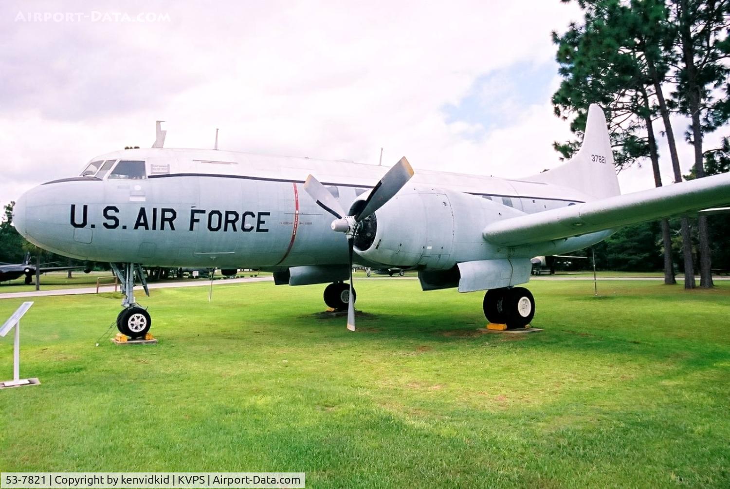 53-7821, 1953 Convair CV-340-70 (C-131B) Samaritan C/N 273, At the Eglin Memorial Air Park.