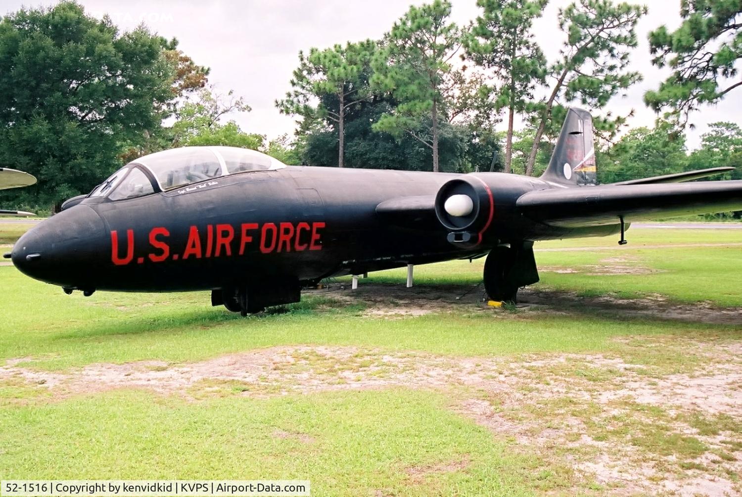 52-1516, 1952 Martin EB-57B Canberra C/N 099, At the Eglin Memorial Air Park.