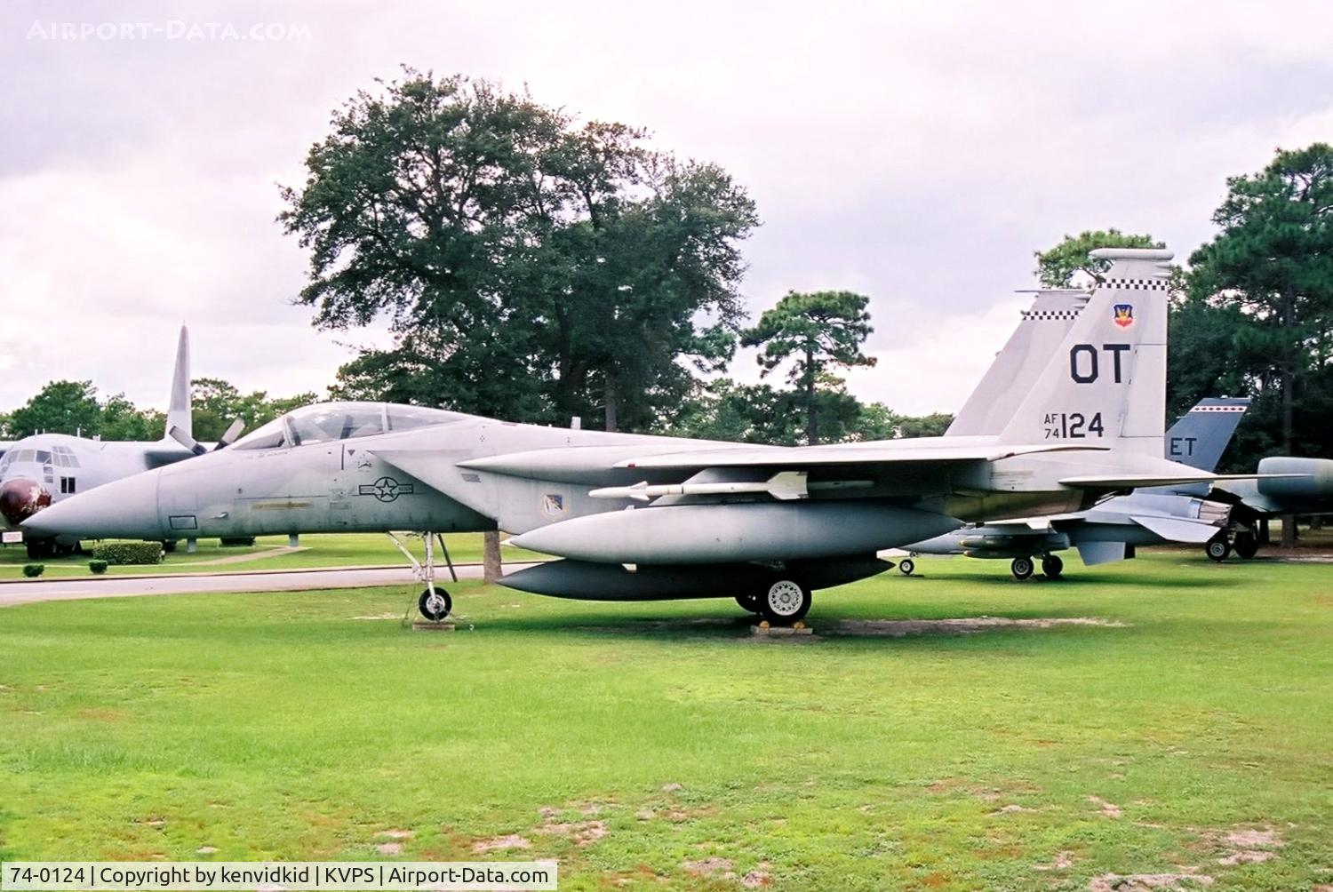 74-0124, McDonnell Douglas F-15A Eagle C/N 0100/A085, At the Eglin Memorial Air Park.