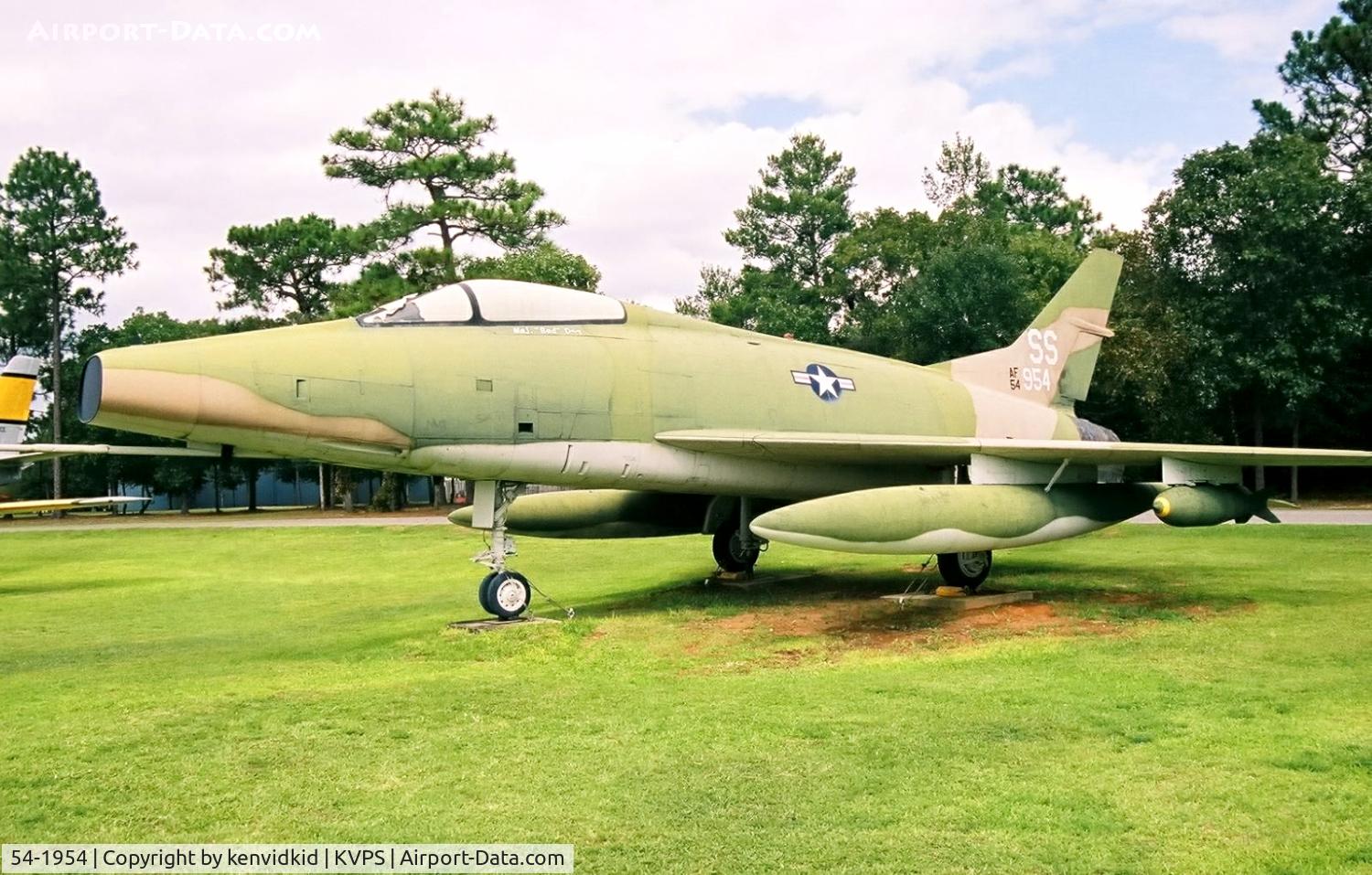 54-1954, 1955 North American F-100C Super Sabre C/N 217-215, At the Eglin Memorial Air Park.
