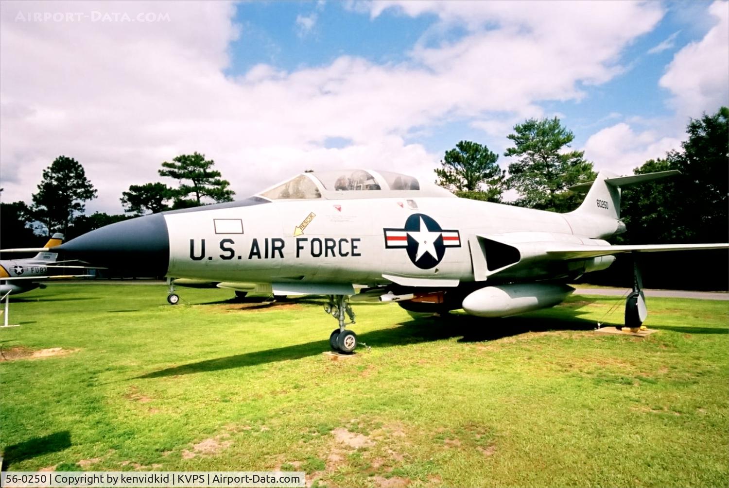 56-0250, 1956 McDonnell F-101B-55-MC Voodoo C/N 238, At the Eglin Memorial Air Park.