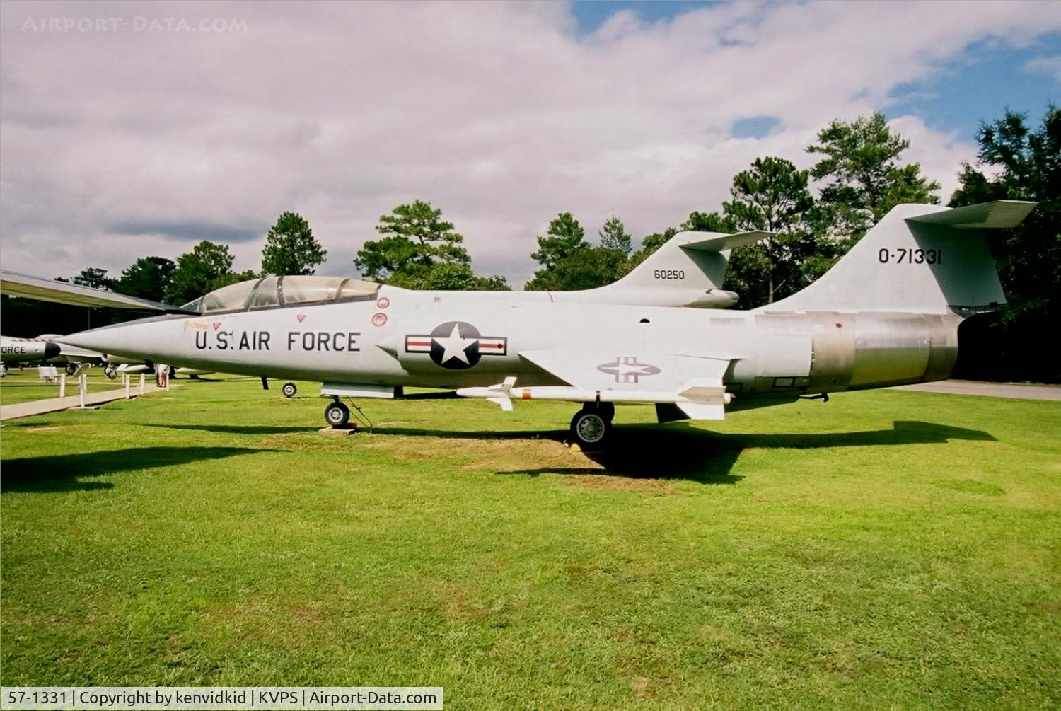 57-1331, Lockheed F-104D Starfighter C/N 483-5043, At the Eglin Memorial Air Park.