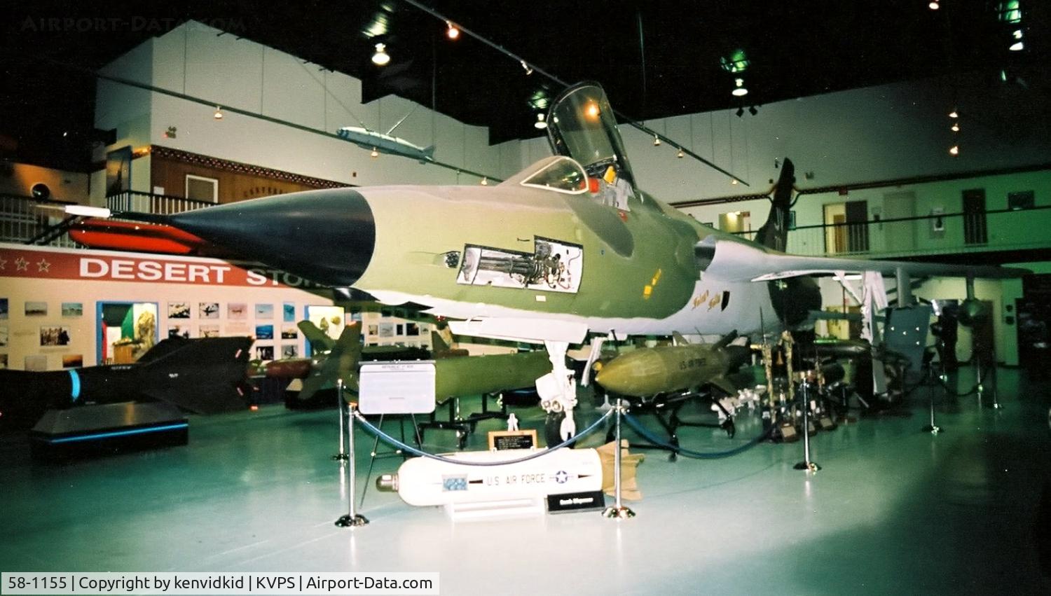 58-1155, 1960 Republic F-105D Thunderchief C/N D10, At the Eglin Memorial Air Park.