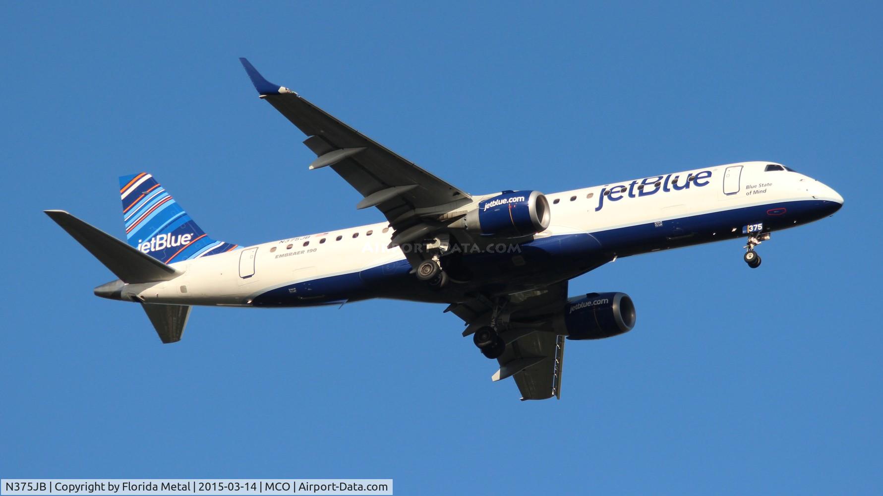 N375JB, 2013 Embraer 195AR (ERJ-190-200IGW) C/N 19000637, Jet Blue