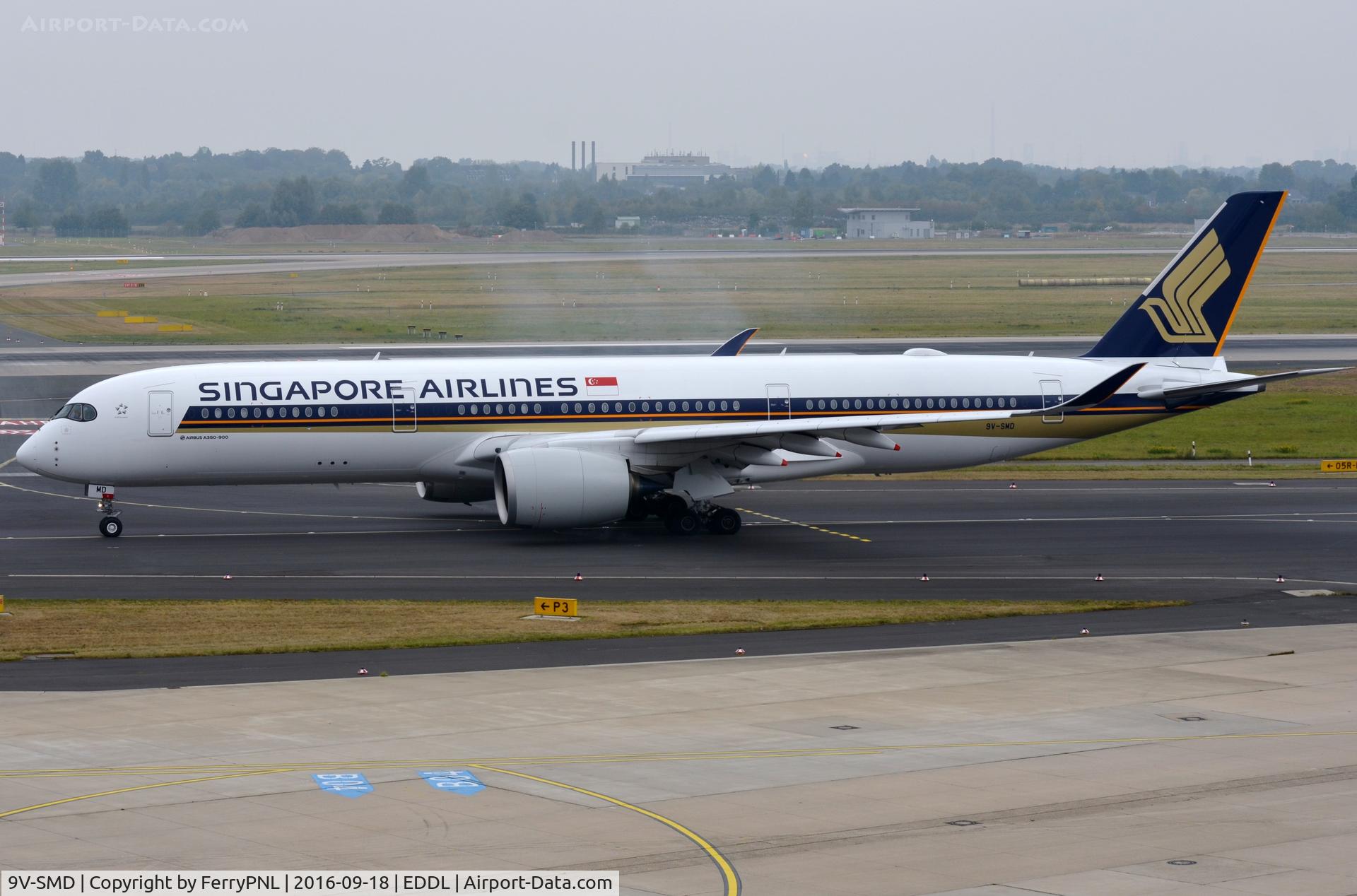 9V-SMD, 2016 Airbus A350-941 C/N 037, Singapore A359 taxies out for departure to SIN.