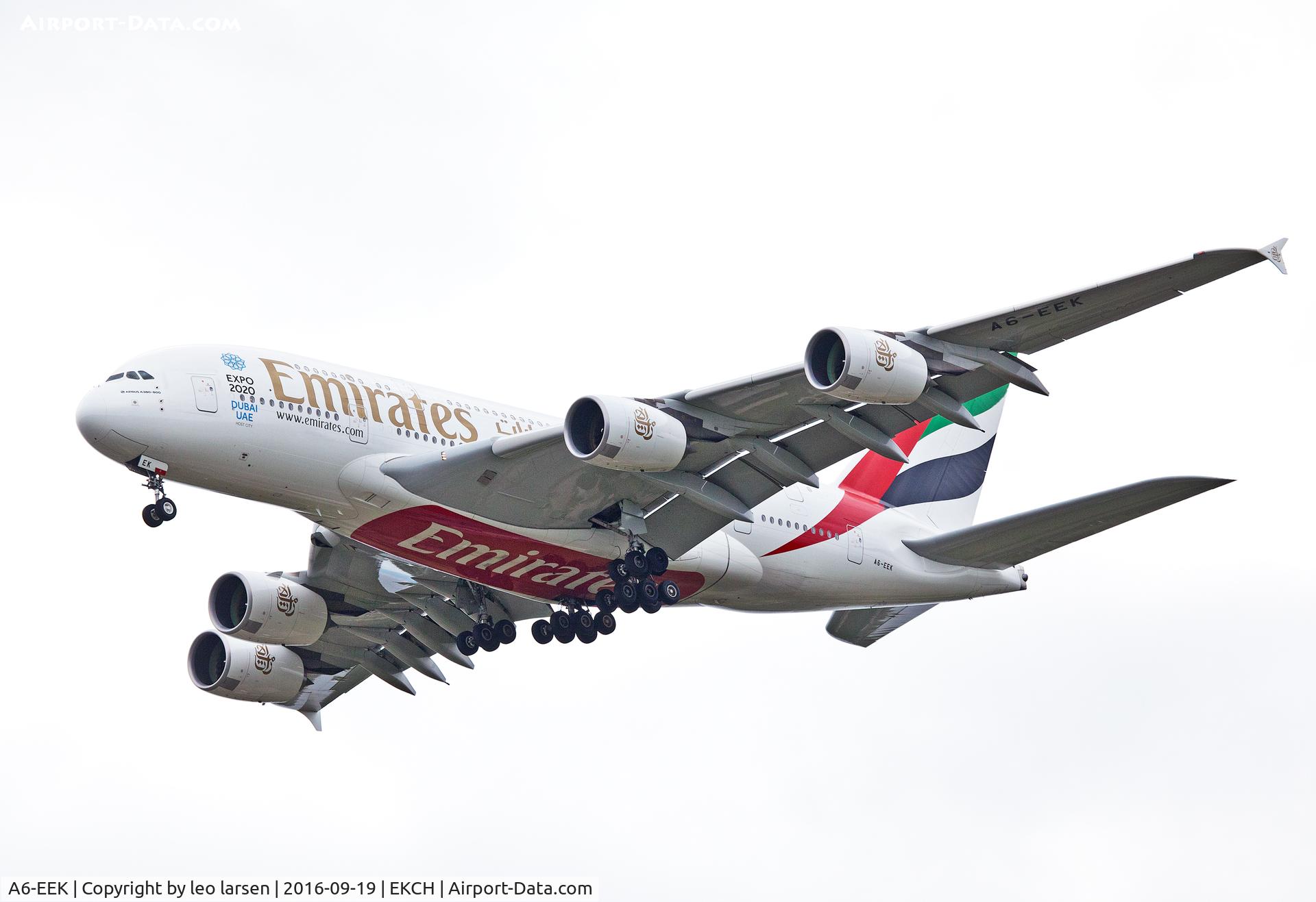 A6-EEK, 2013 Airbus A380-861 C/N 132, Copenhagen 19.9.16