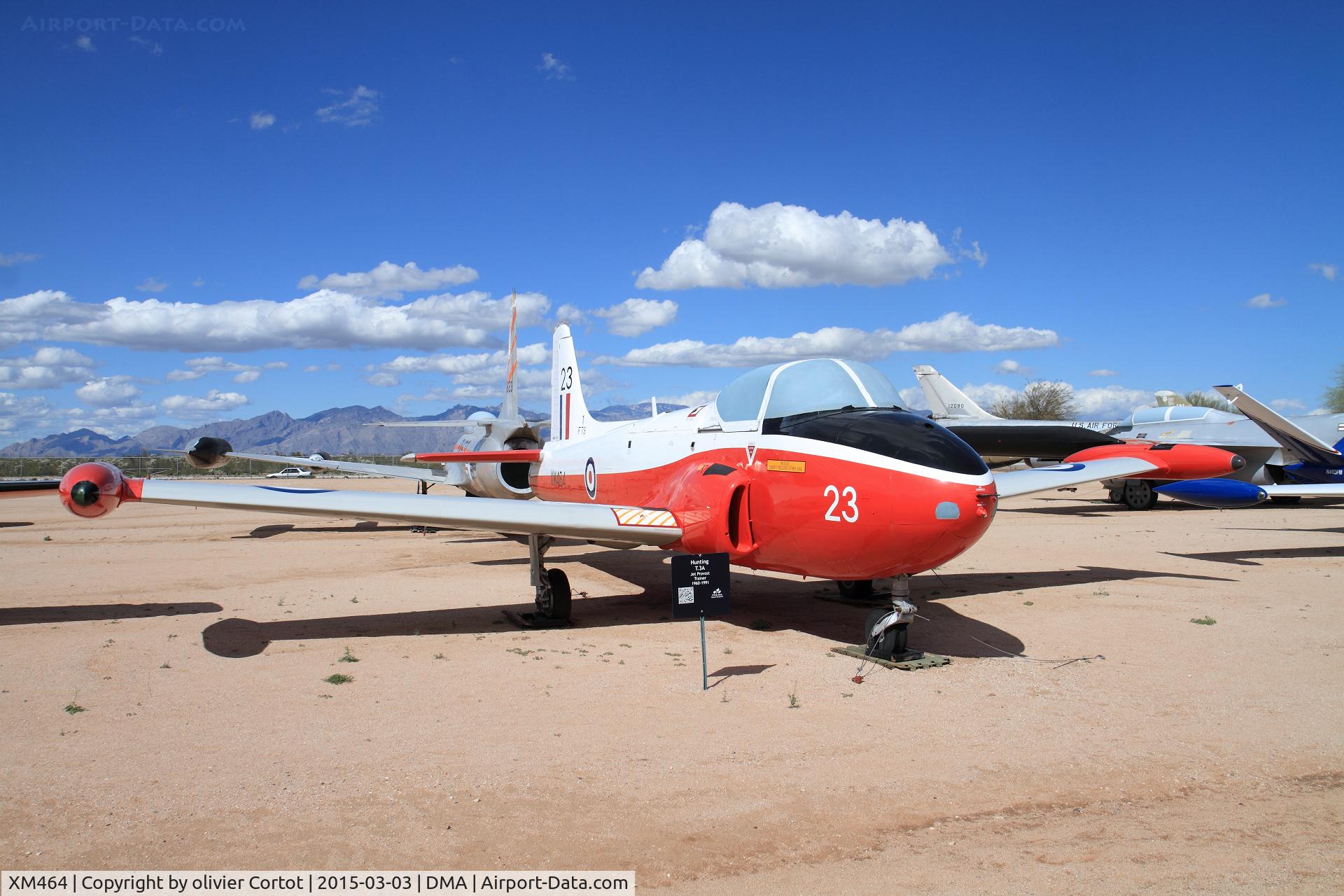 XM464, 1960 Hunting P-84 Jet Provost T.3A C/N PAC/W/9272, English touch at the Pima museum