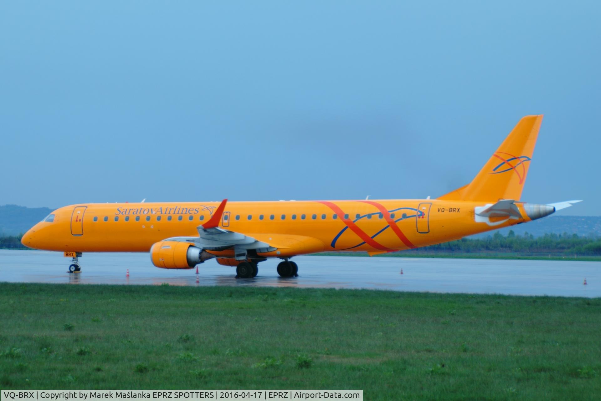 VQ-BRX, 2008 Embraer 195LR (ERJ-190-200LR) C/N 19000169, VQ-BRX Saratov Airlines Embraer ERJ-195AR