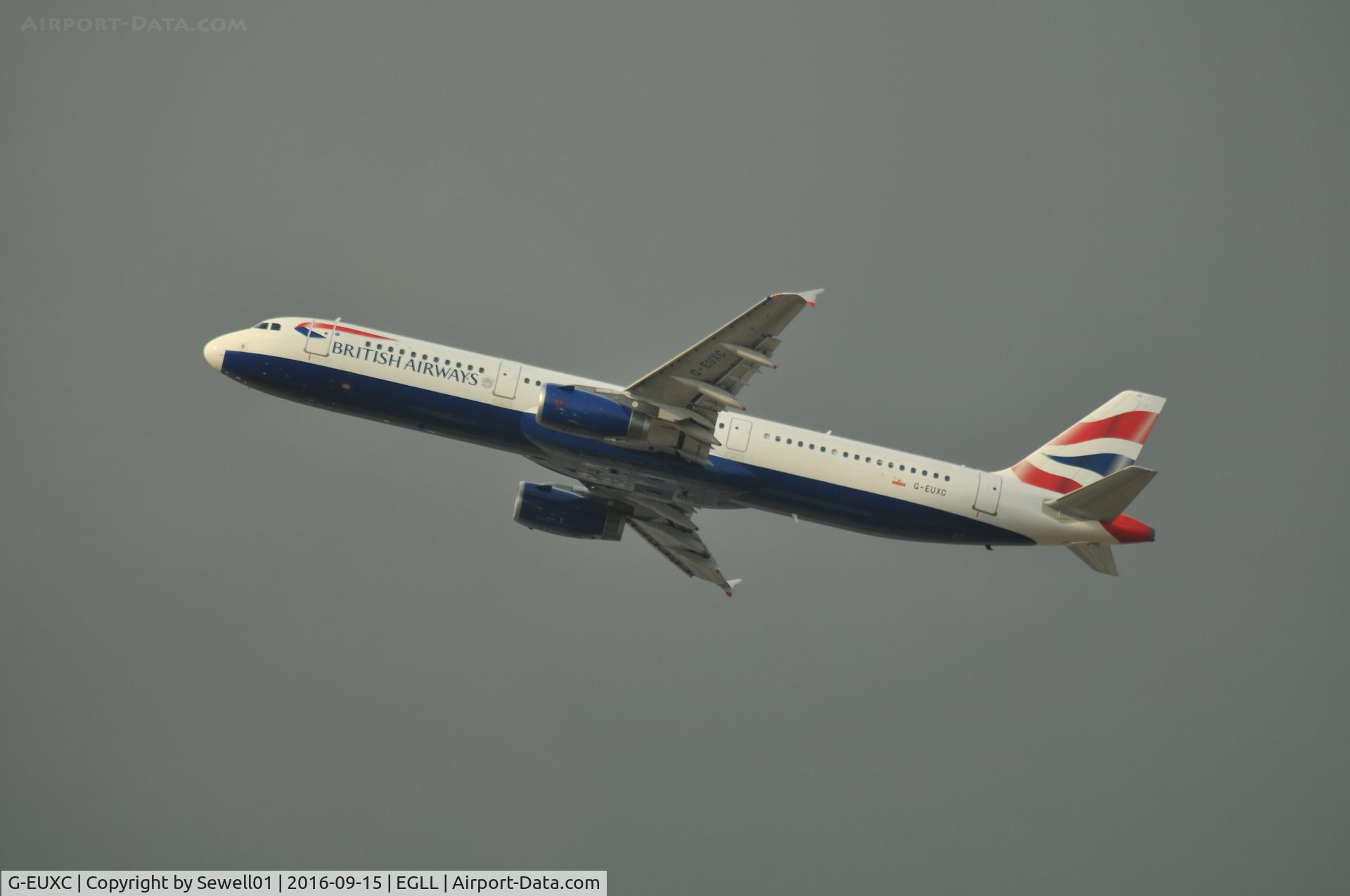 G-EUXC, 2004 Airbus A321-231 C/N 2305, Departing LHR