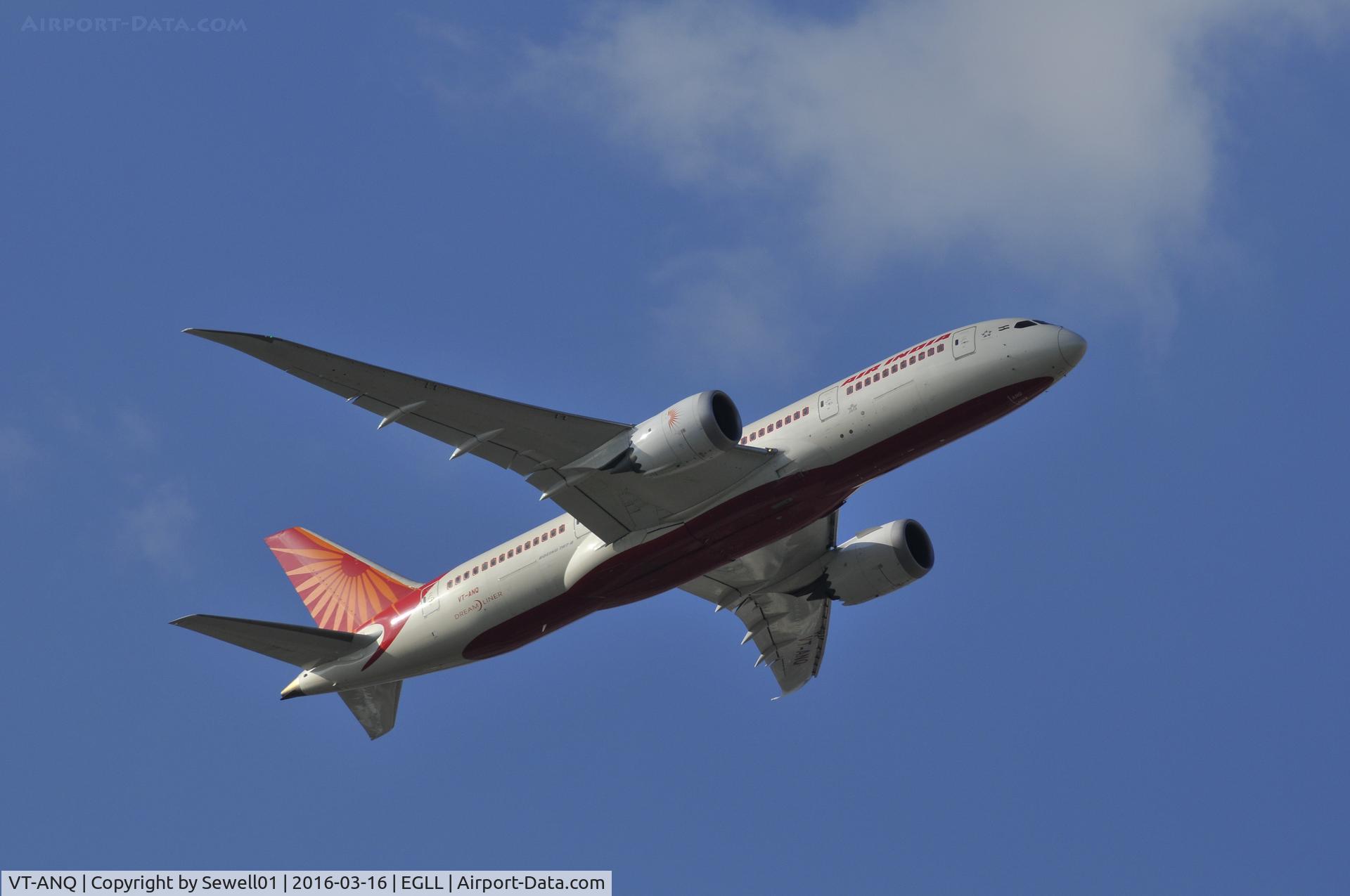 VT-ANQ, 2014 Boeing 787-8 Dreamliner C/N 36288, Departing LHR