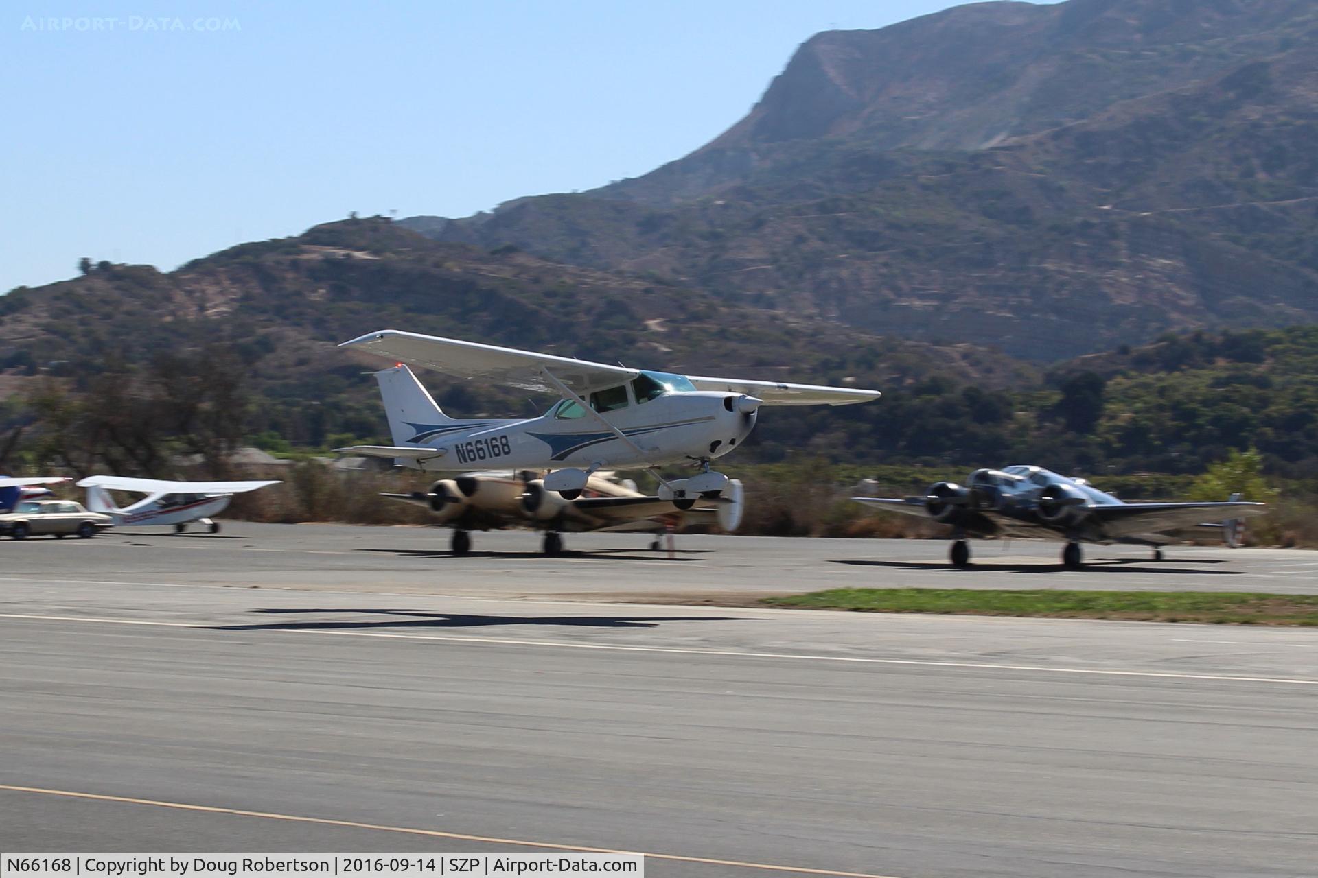 N66168, 1983 Cessna 172P C/N 17275974, 1983 Cessna 172P, Lycoming O-320-D2J 160 Hp, another takeoff climb Rwy 22