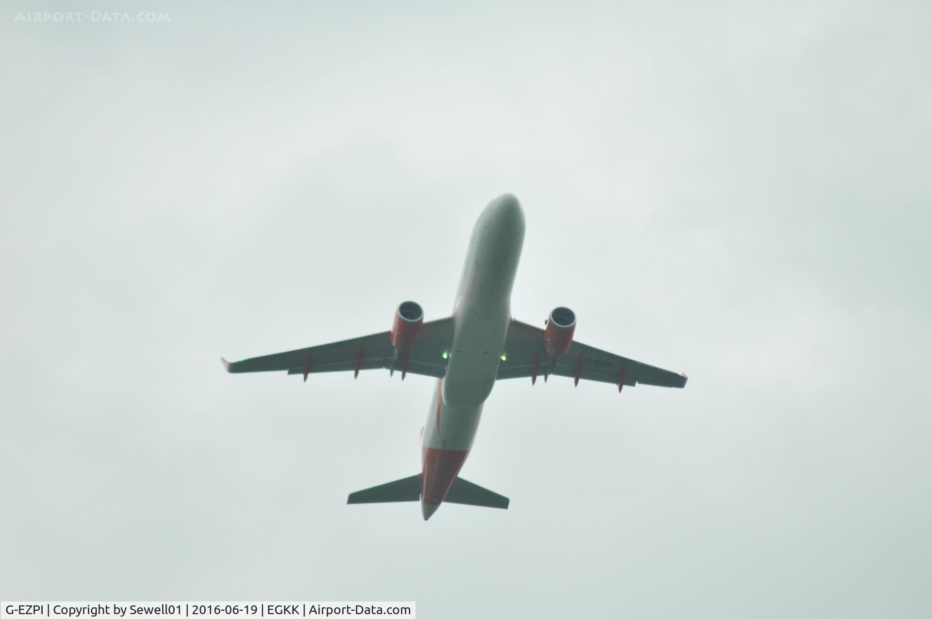 G-EZPI, 2016 Airbus A320-214 C/N 7104, Departing LGW
