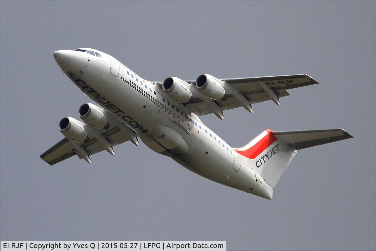 EI-RJF, 1998 British Aerospace Avro 146-RJ85A C/N E2337, British Aerospace RJ85A, Take off rwy 27L, Paris-Roissy Charles De Gaulle airport (LFPG-CDG)
