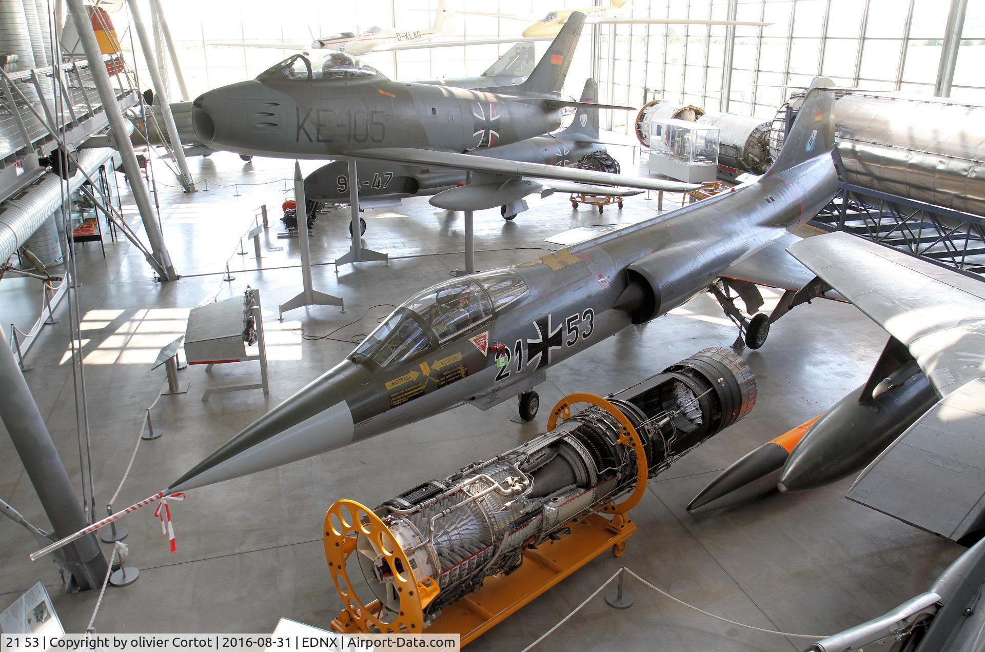 21 53, Lockheed F-104G Starfighter C/N 683-7022, In a very nice museum - Deutsches Museum Flugwerft Schleissheim, near Munich.
