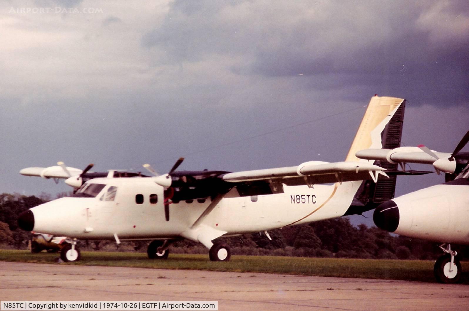 N85TC, 1969 De Havilland Canada DHC-6-300 Twin Otter C/N 266, Staging through Fairoaks UK on the way from Singapore to the USA.