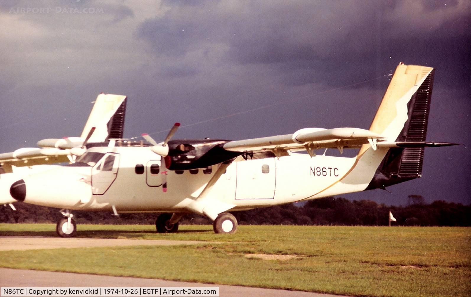 N86TC, 1969 De Havilland Canada DHC-6-300 Twin Otter C/N 274, Staging through Fairoaks UK on the way from Singapore to the USA.