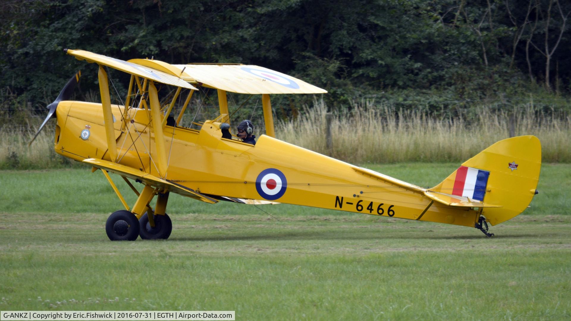 G-ANKZ, 1938 De Havilland DH-82A Tiger Moth II C/N 3803, 1. G-ANKZ at 'A Gathering of Moths,' Old Warden Aerodrome, Beds, July 2016.
