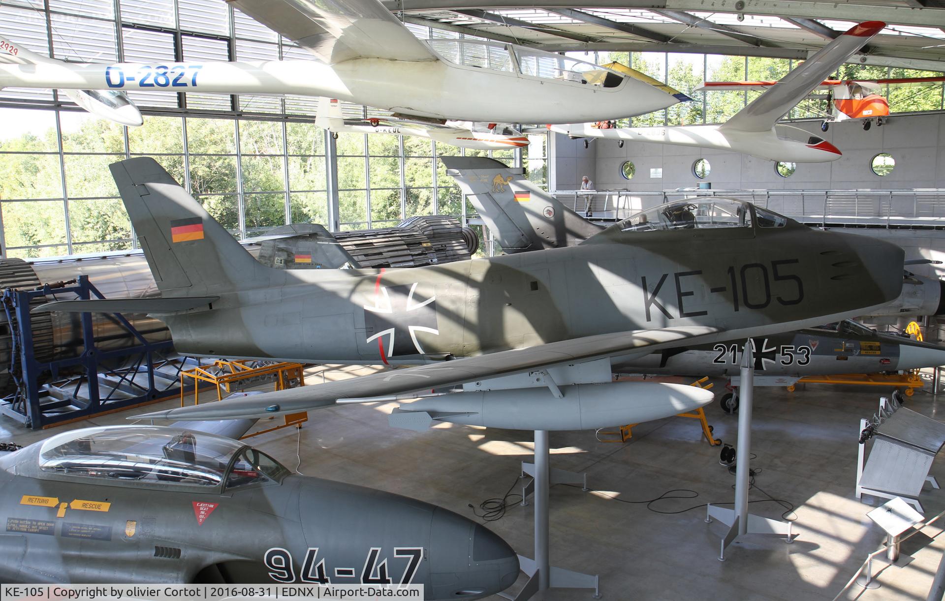 KE-105, Canadair CL-13B Sabre 6 C/N S6-1659, Looks like new. In Deutsches Museum Flugwerft Schleissheim, near Munich.