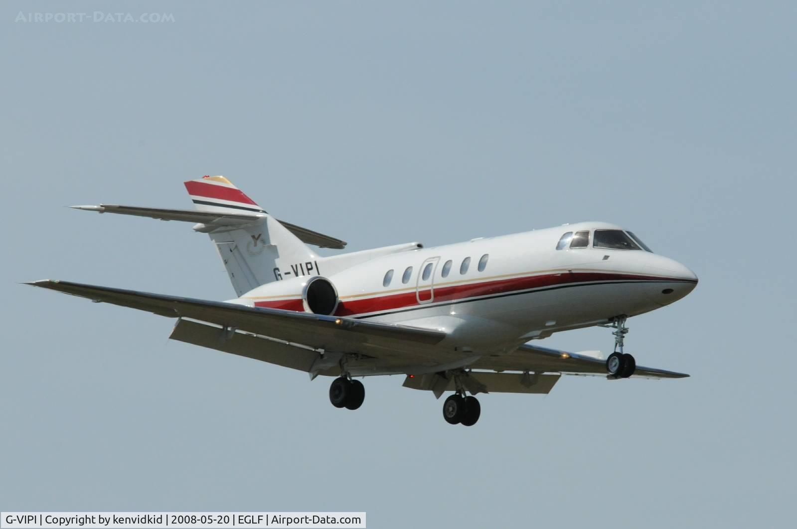 G-VIPI, 1992 British Aerospace 125-800B C/N 258222, On finals to runway 06 at Farnborough.