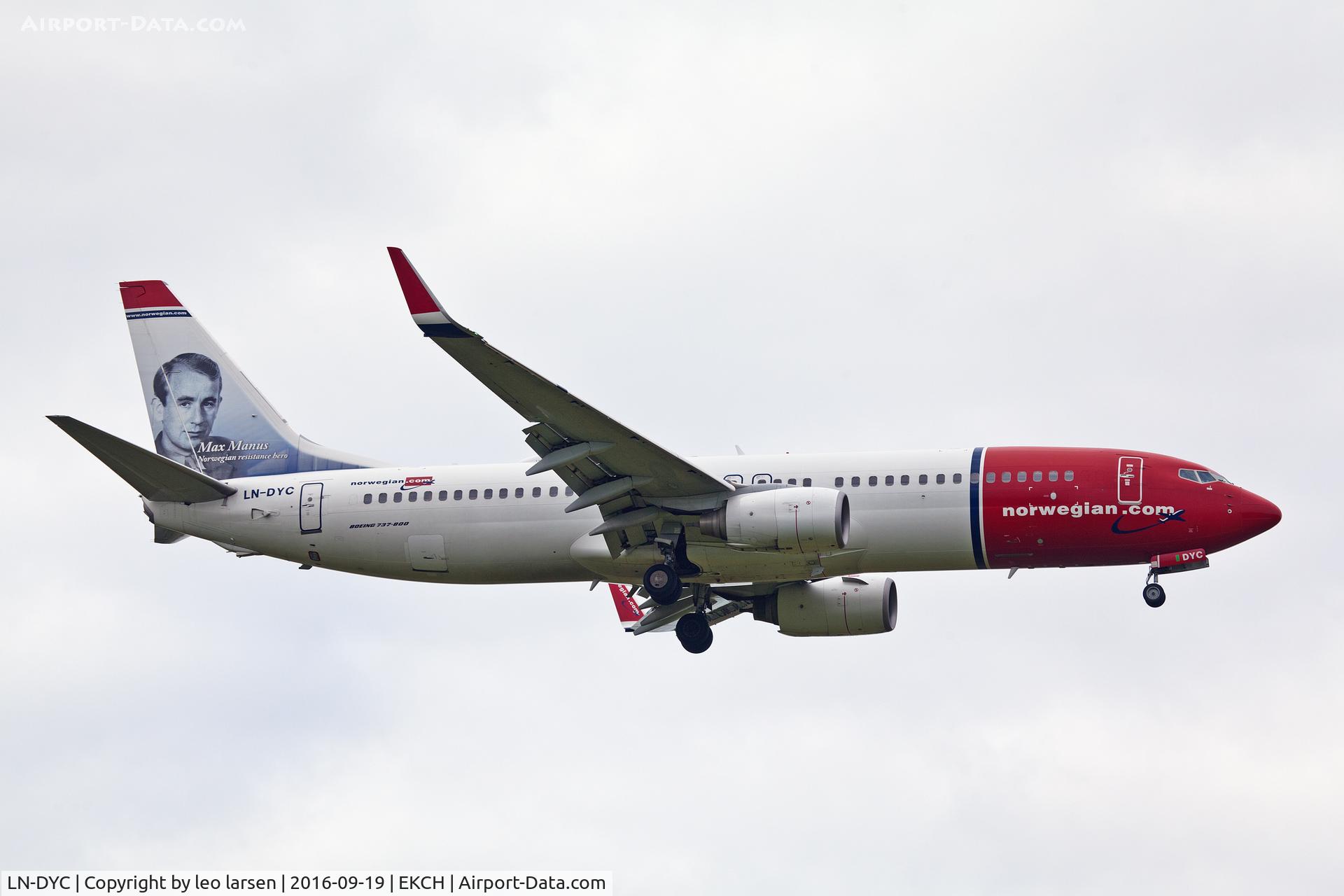 LN-DYC, 2010 Boeing 737-8JP C/N 39164, Copenhagen 19.9.16