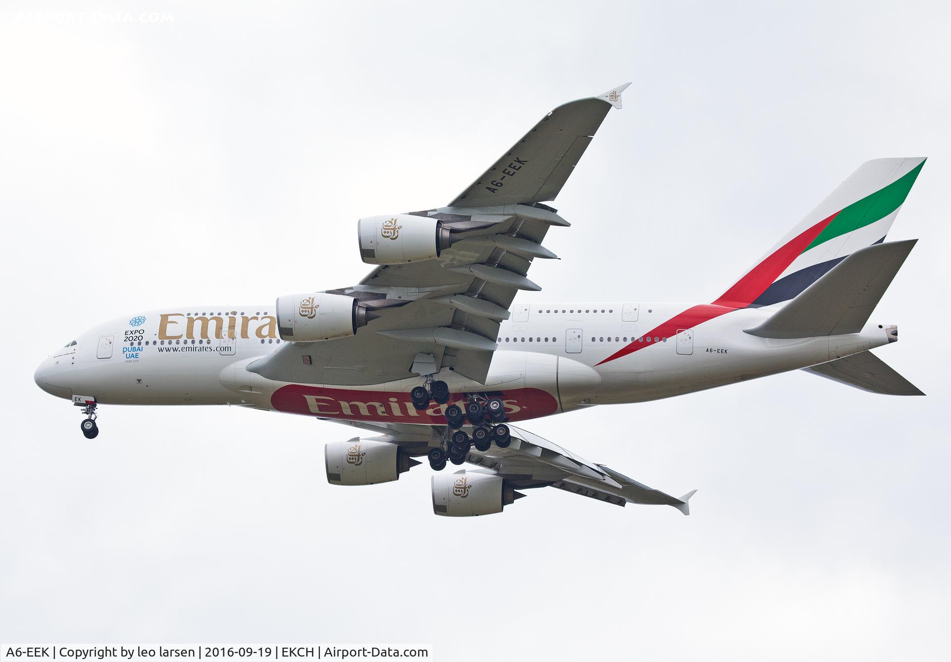 A6-EEK, 2013 Airbus A380-861 C/N 132, Copenhagen 19.9.16