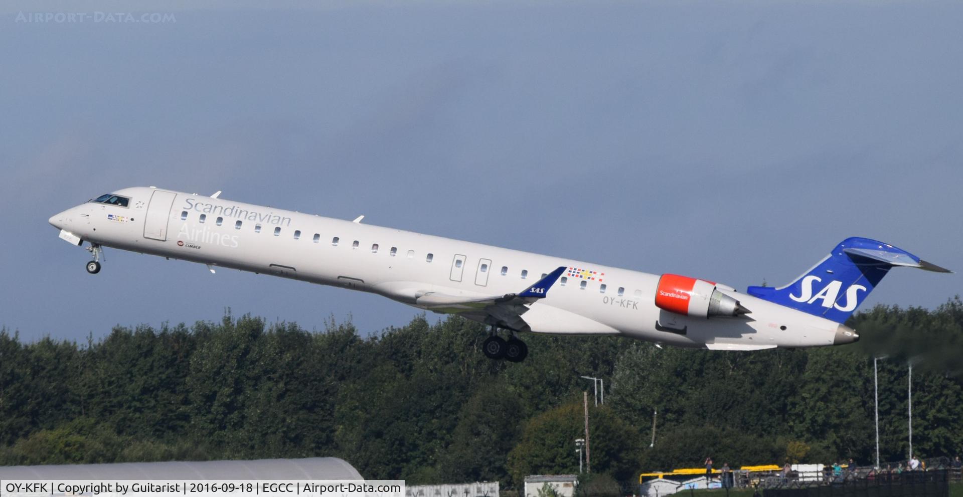 OY-KFK, 2009 Bombardier CRJ-900 (CL-600-2D24) C/N 15244, At Manchester