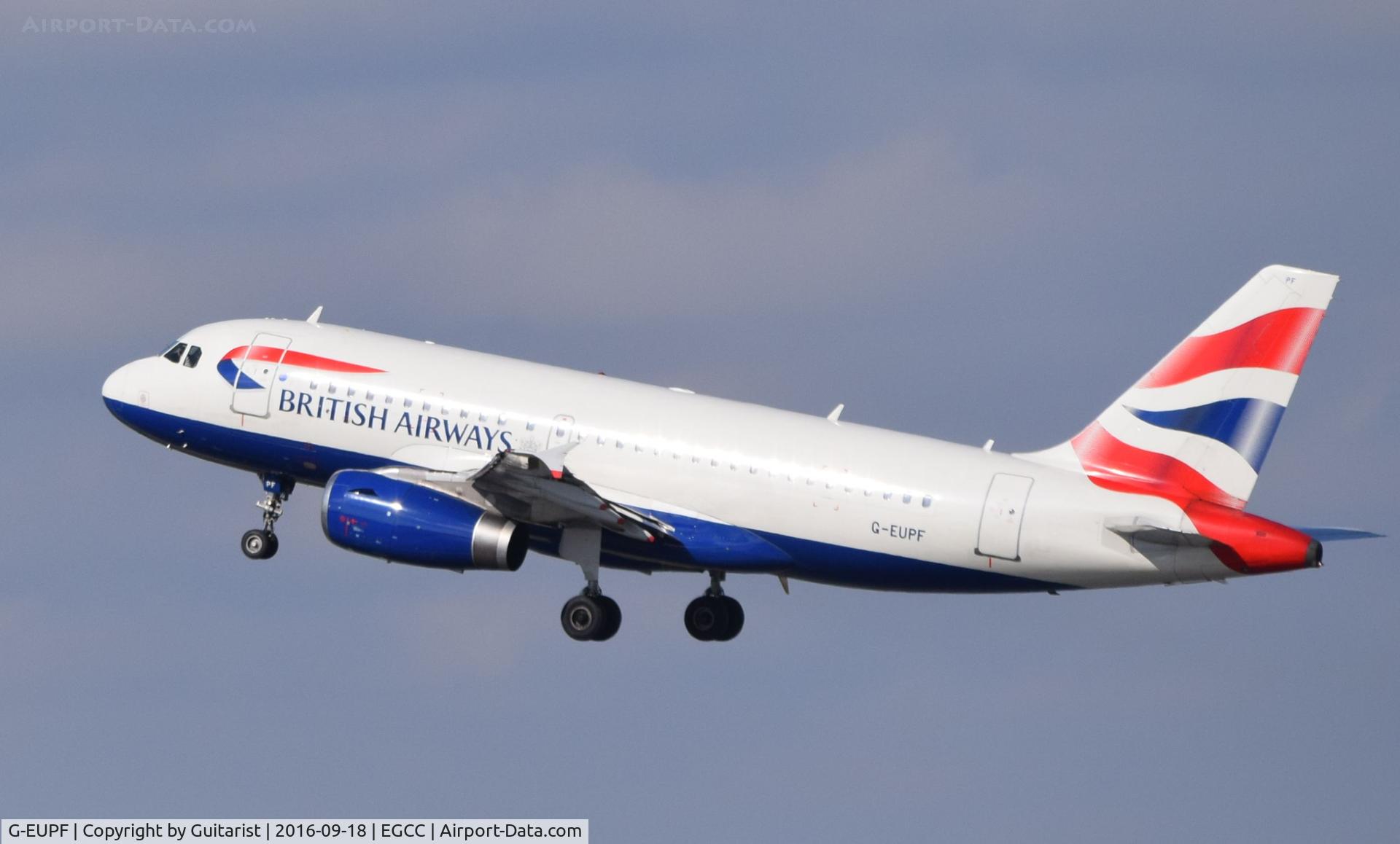 G-EUPF, 2000 Airbus A319-131 C/N 1197, At Manchester