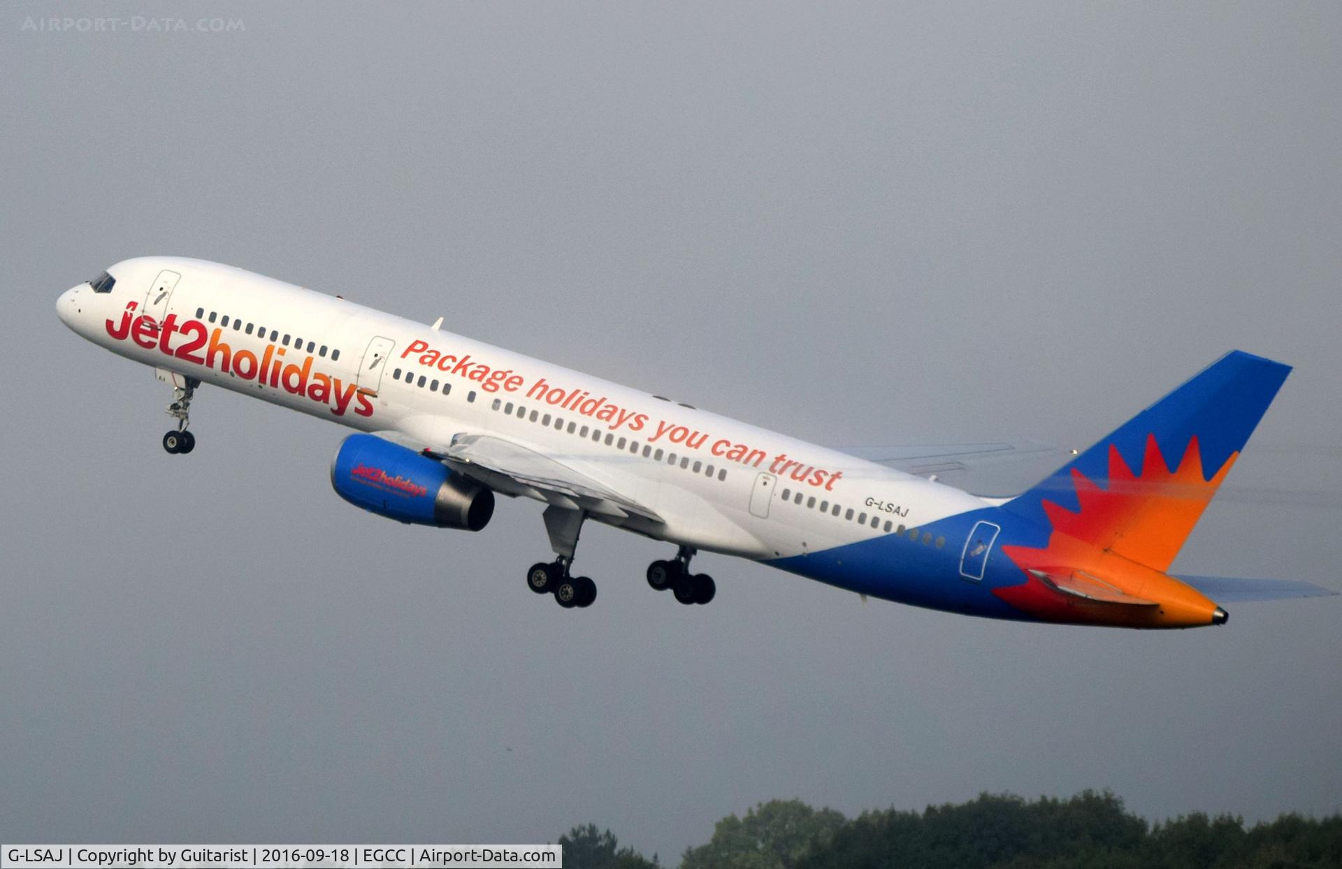 G-LSAJ, 1990 Boeing 757-236 C/N 24793, At Manchester