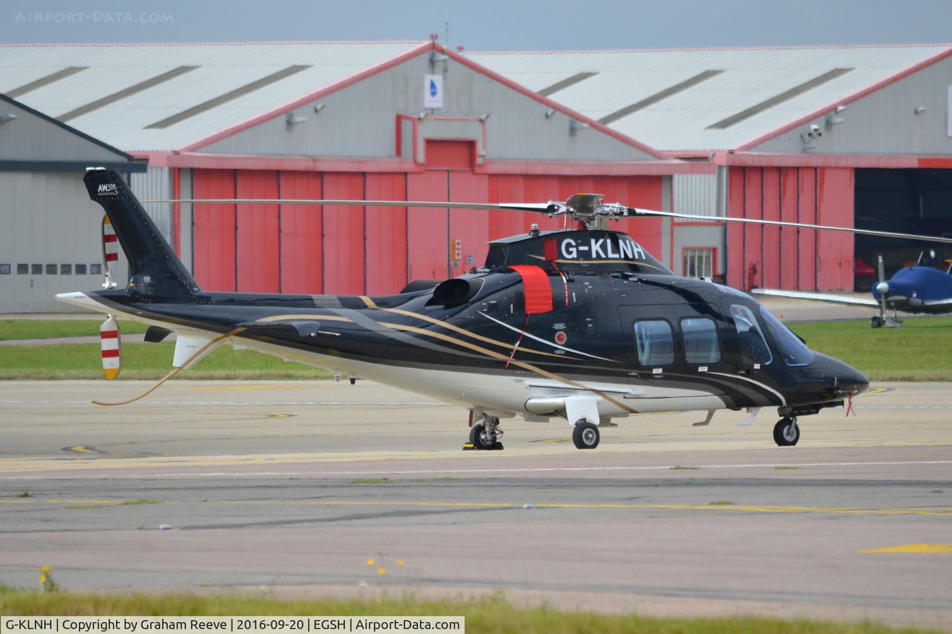 G-KLNH, 2016 AgustaWestland AW-109SP Grand New C/N 22364, Parked at Norwich.