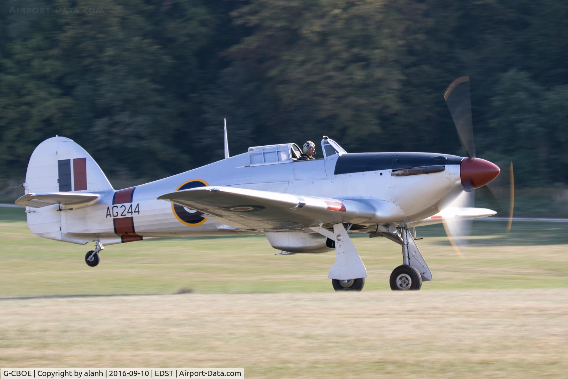 G-CBOE, 1942 Hawker (CCF) Hurricane Mk2B C/N CCF/R30040, Touchdown at Hahnweide