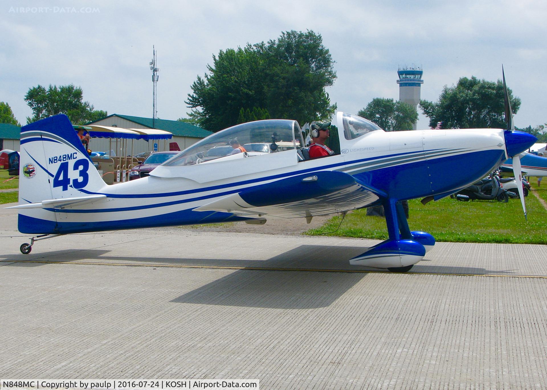 N848MC, 2009 Vans RV-8 C/N 81864, At AirVenture 2016.