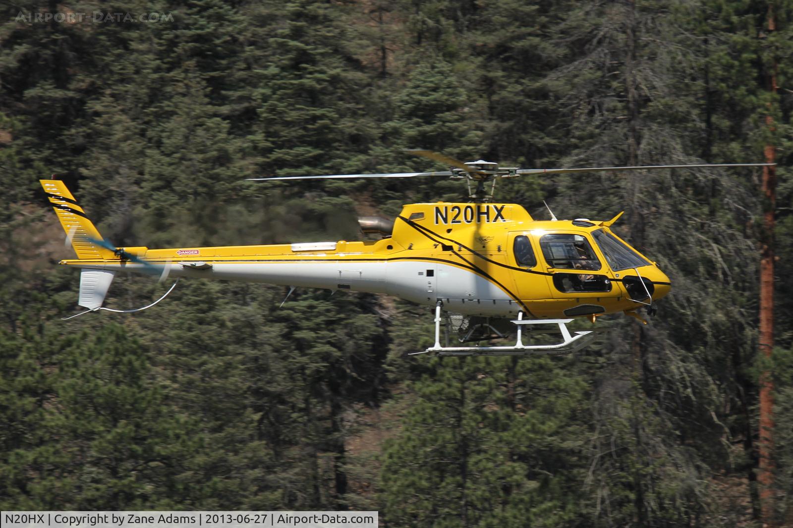 N20HX, 1999 Aerospatiale AS-350B-3 Ecureuil C/N 3193, Working the Jaroso Fire near Cowles, New Mexico